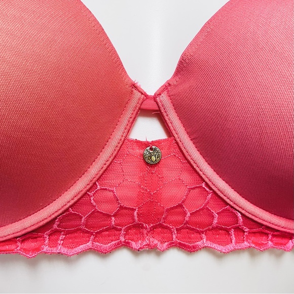 Natori Size 38DDD Showcase Full Fit Contour Underwire Coral Nylon T-Shirt Bra - Picture 4 of 13